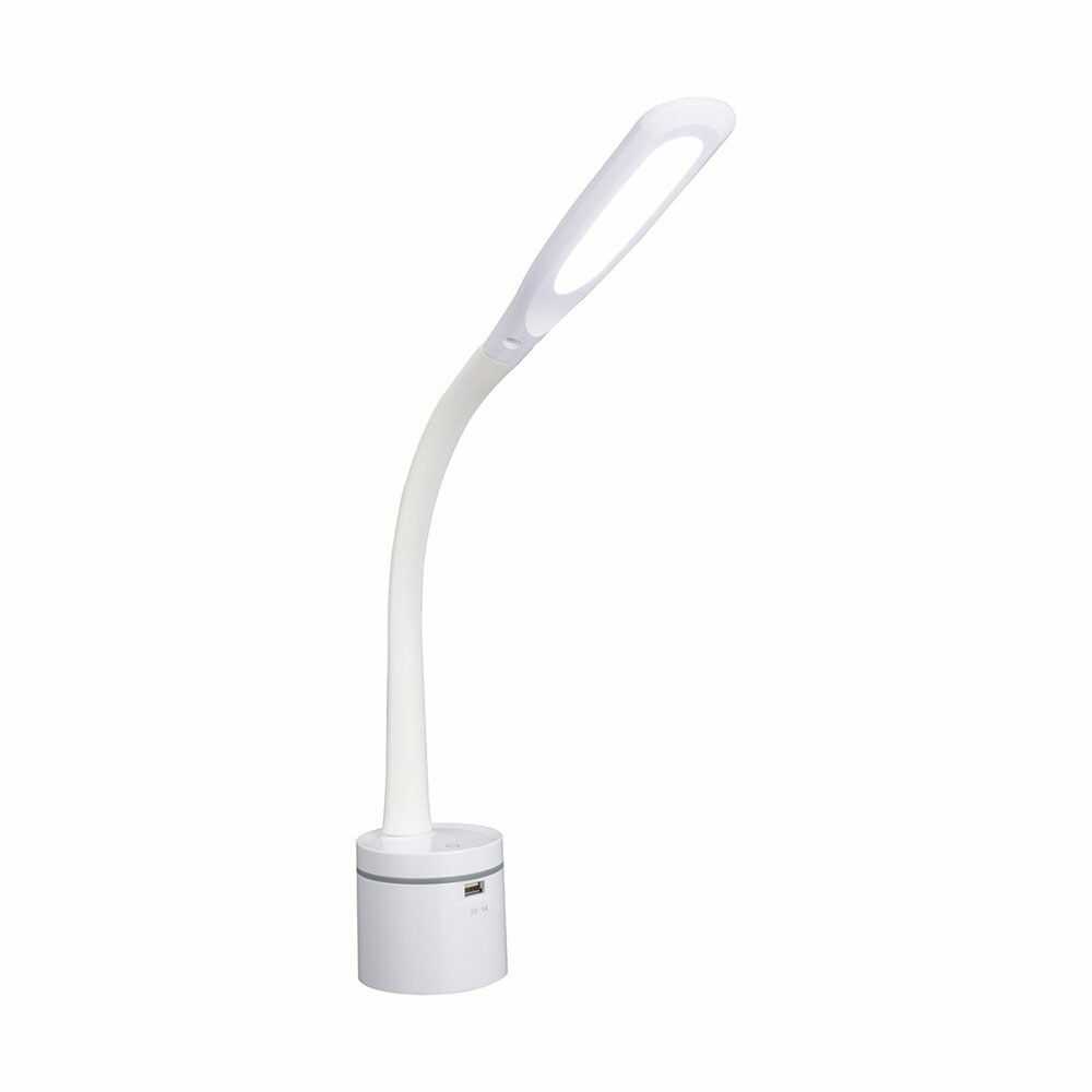 オーム電機 LEDデスクランプ 昼光色 ホワイト