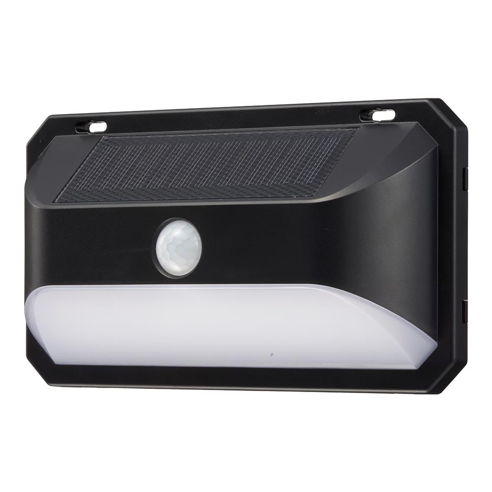 オーム電機 LEDセンサーウォールライト ソーラー