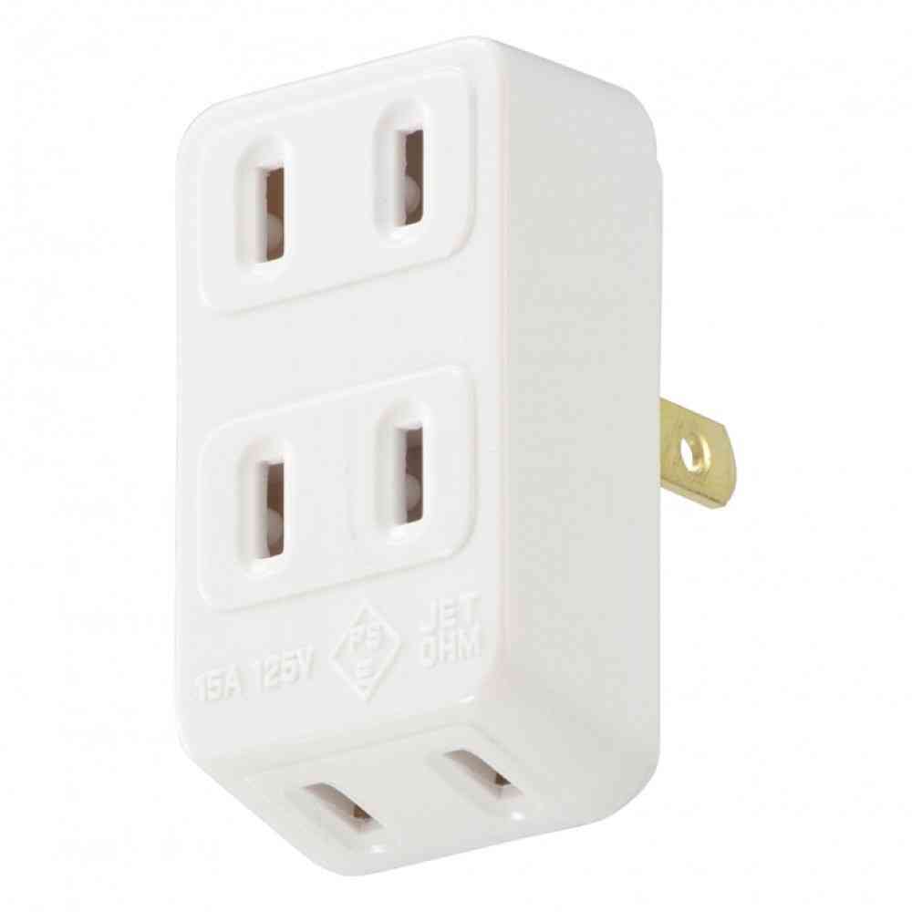 オーム電機 3口L型タップ HS-HL3／W