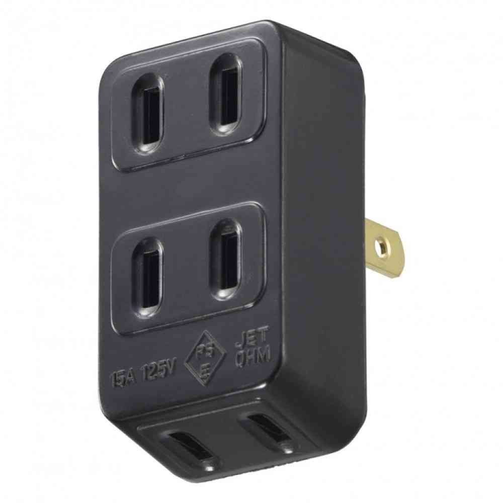 オーム電機 3口L型タップ HS-HL3／K