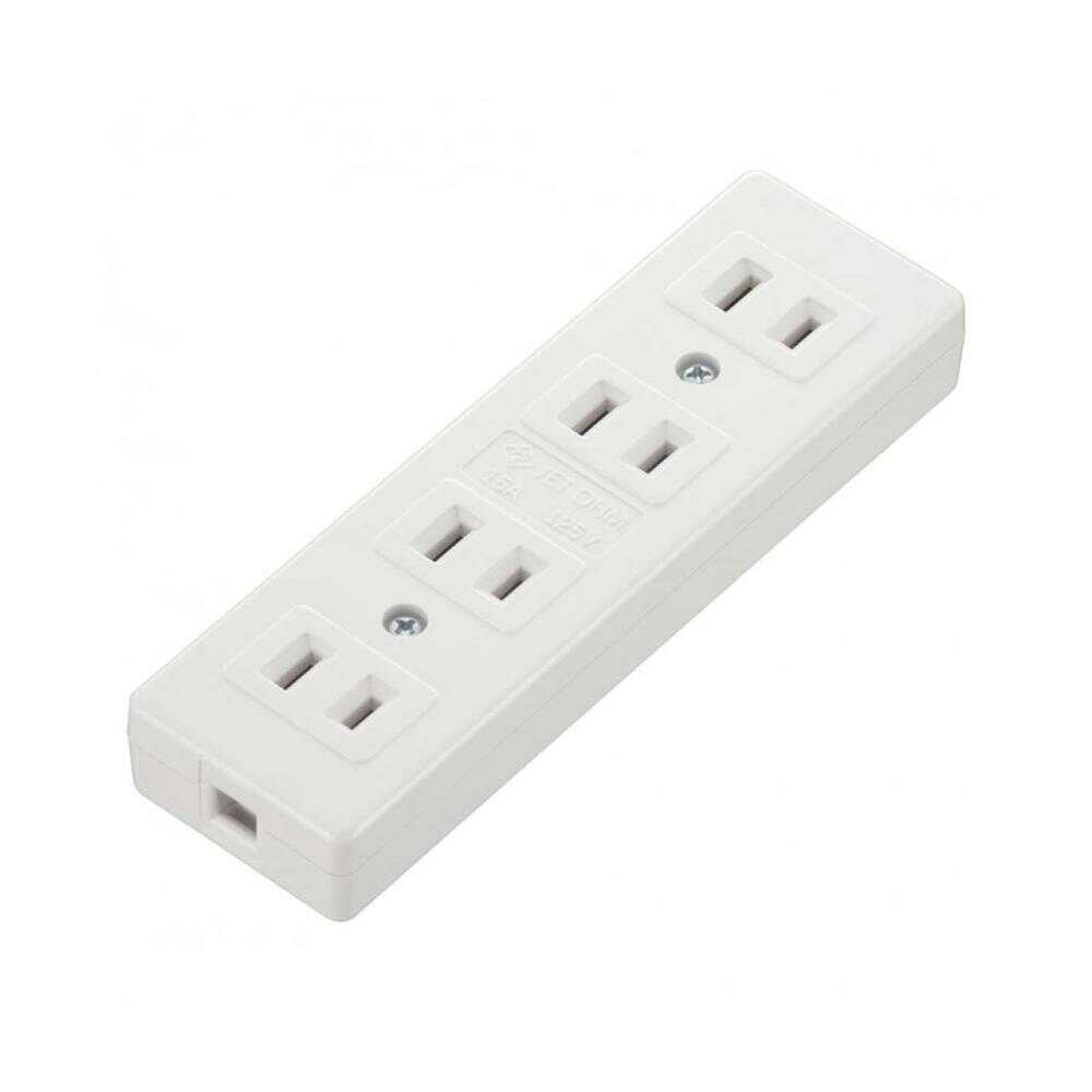 オーム電機 L型4口テーブルタップ