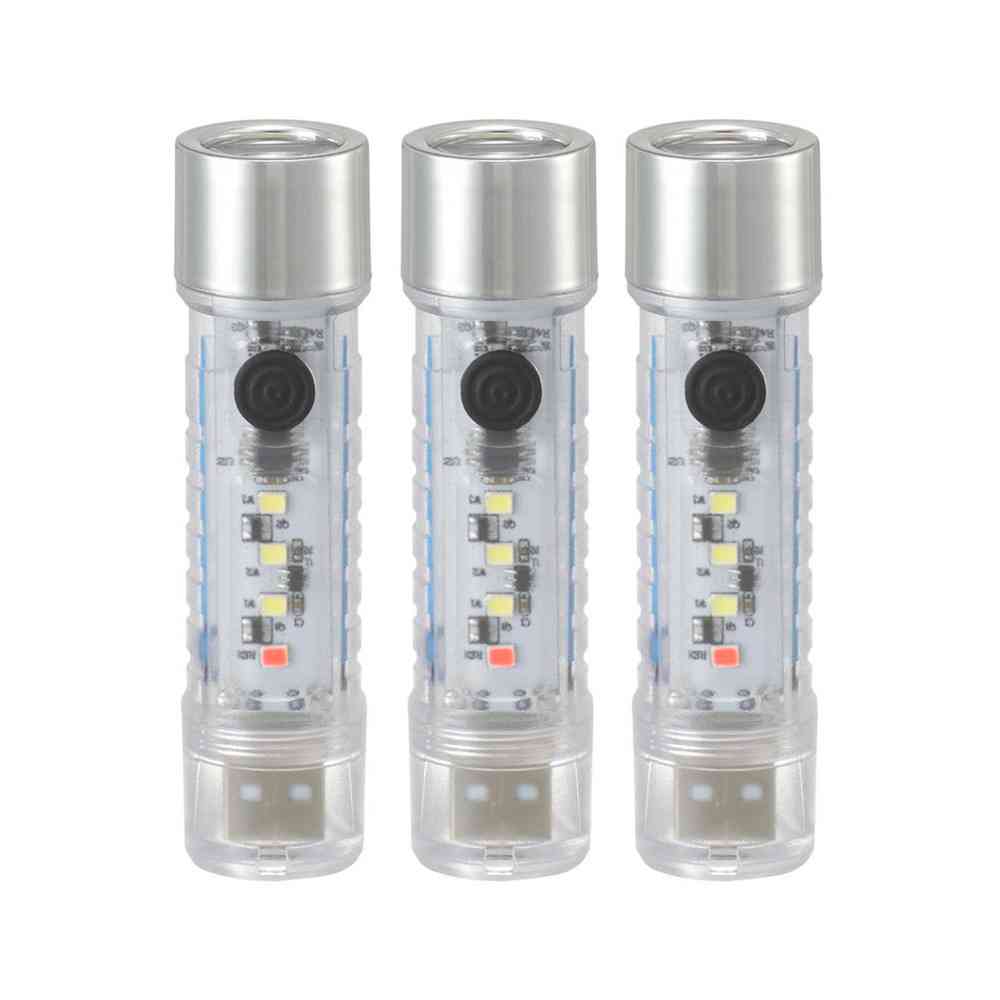 オーム電機 LEDスケルトンライト充電式 3個入り