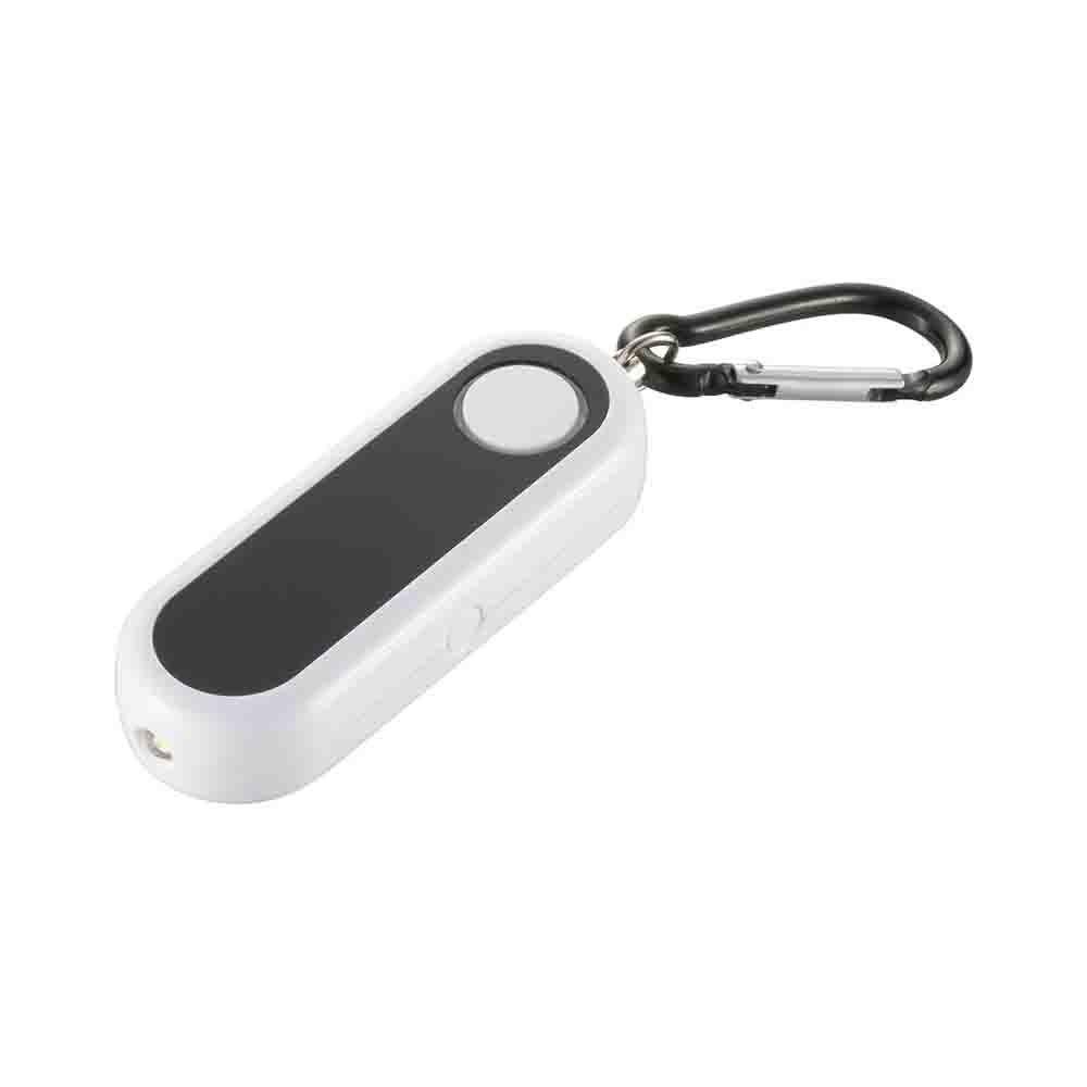 オーム電機 防犯ブザー大音量 カラビナ・LEDライト付