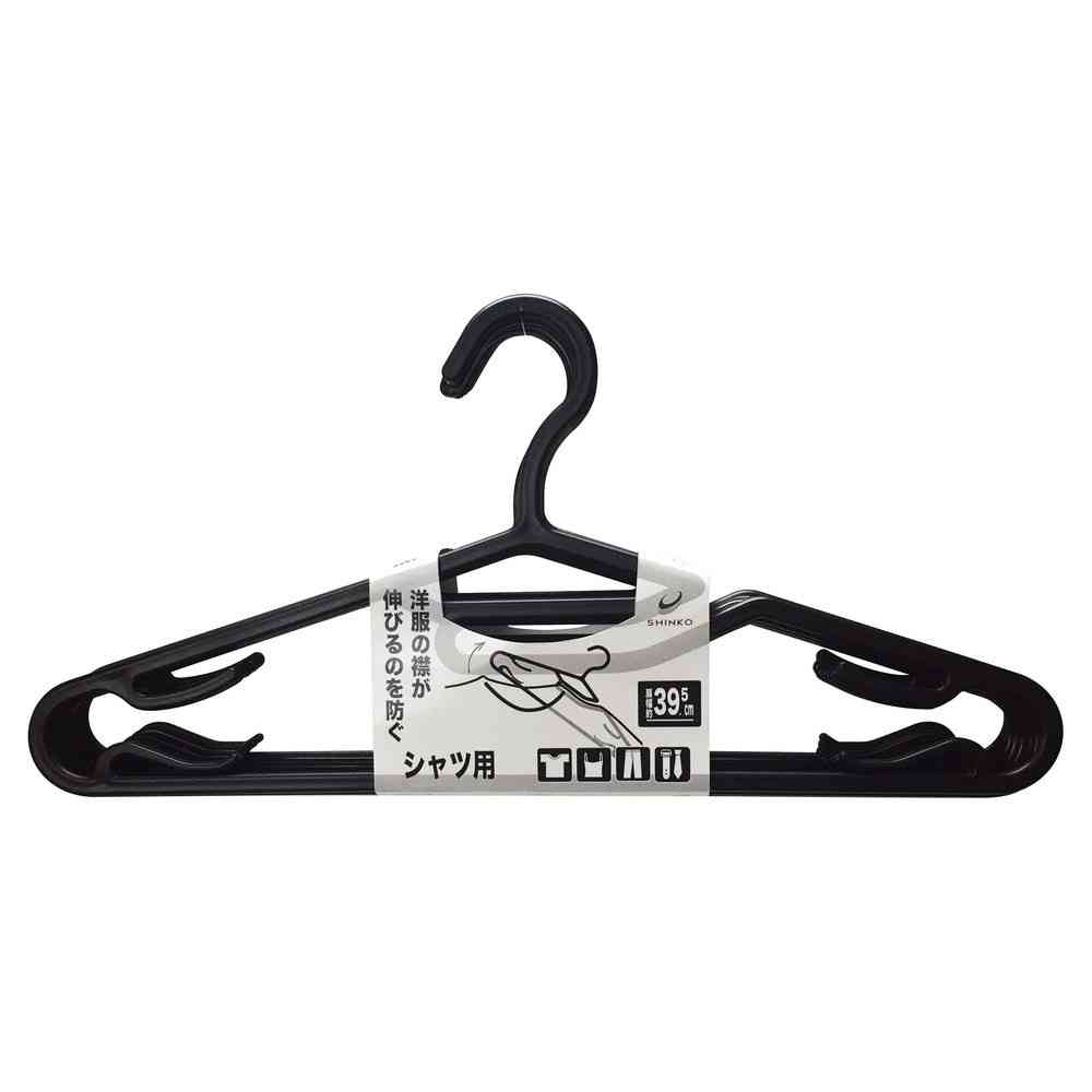シンコハンガー リバース シャツハンガー ブラック  10本組