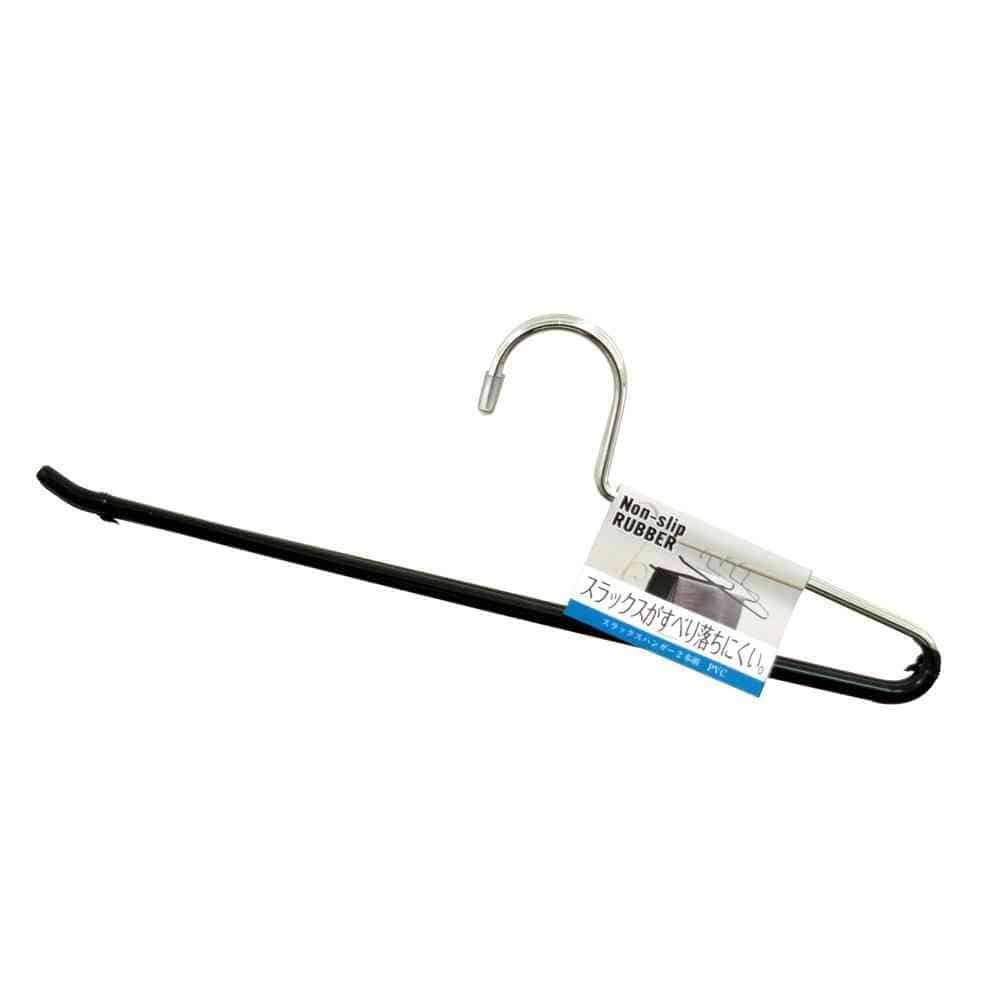 シンコハンガー すべらないハンガー スラックスハンガー PVC ブラック 2本組