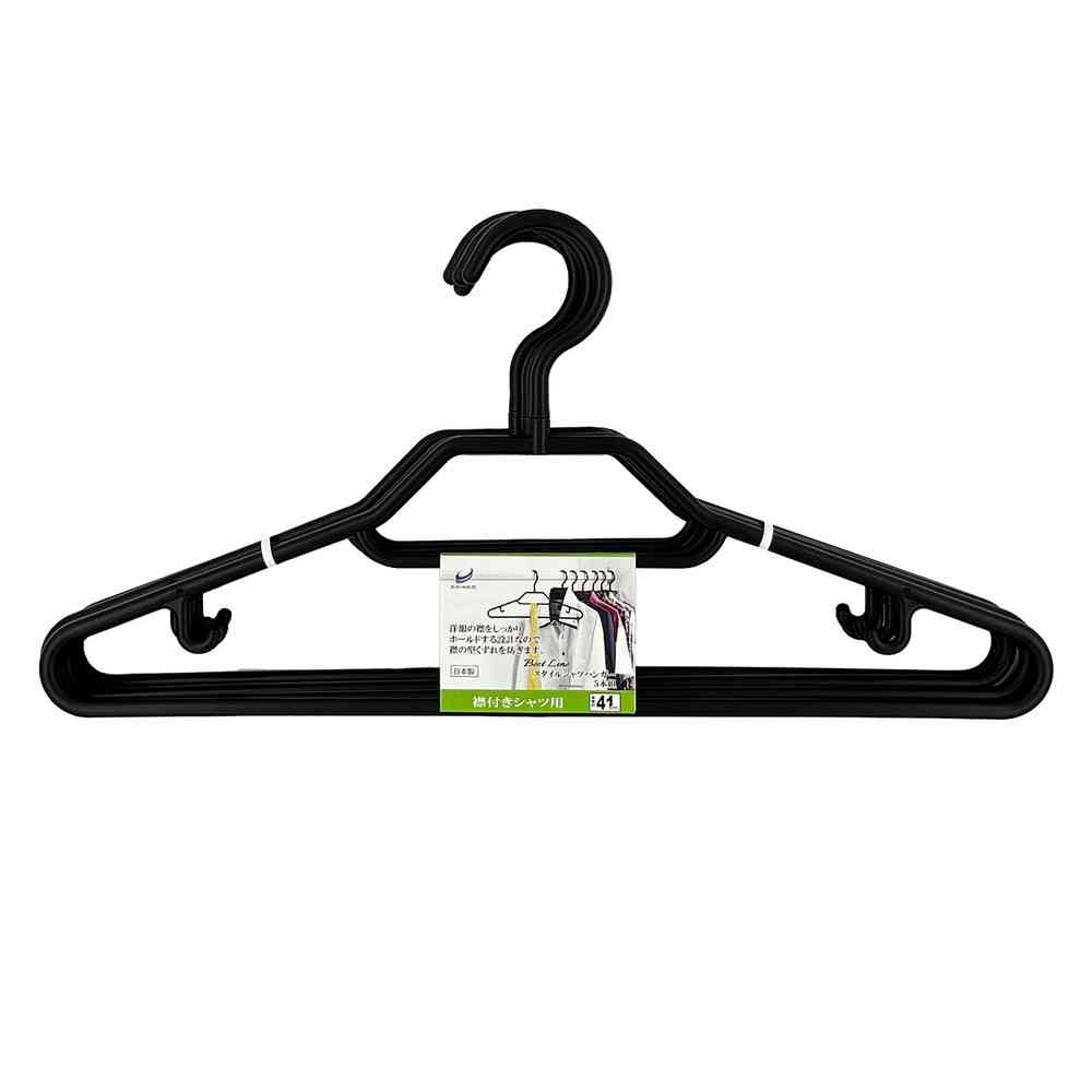 シンコハンガー ベストライン スタイルシャツハンガー ブラック  5本組