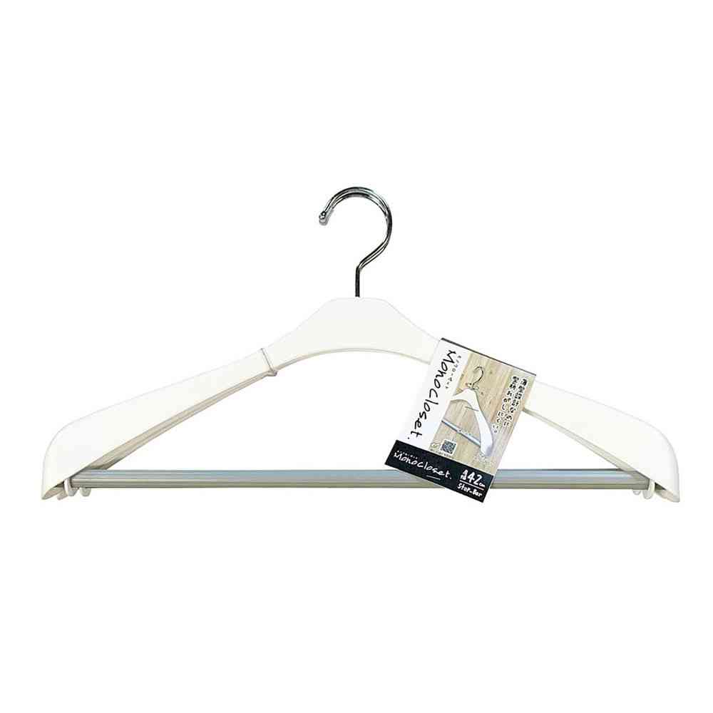 シンコハンガー モノクローゼット スーツハンガースリムストップ ホワイト  2本組