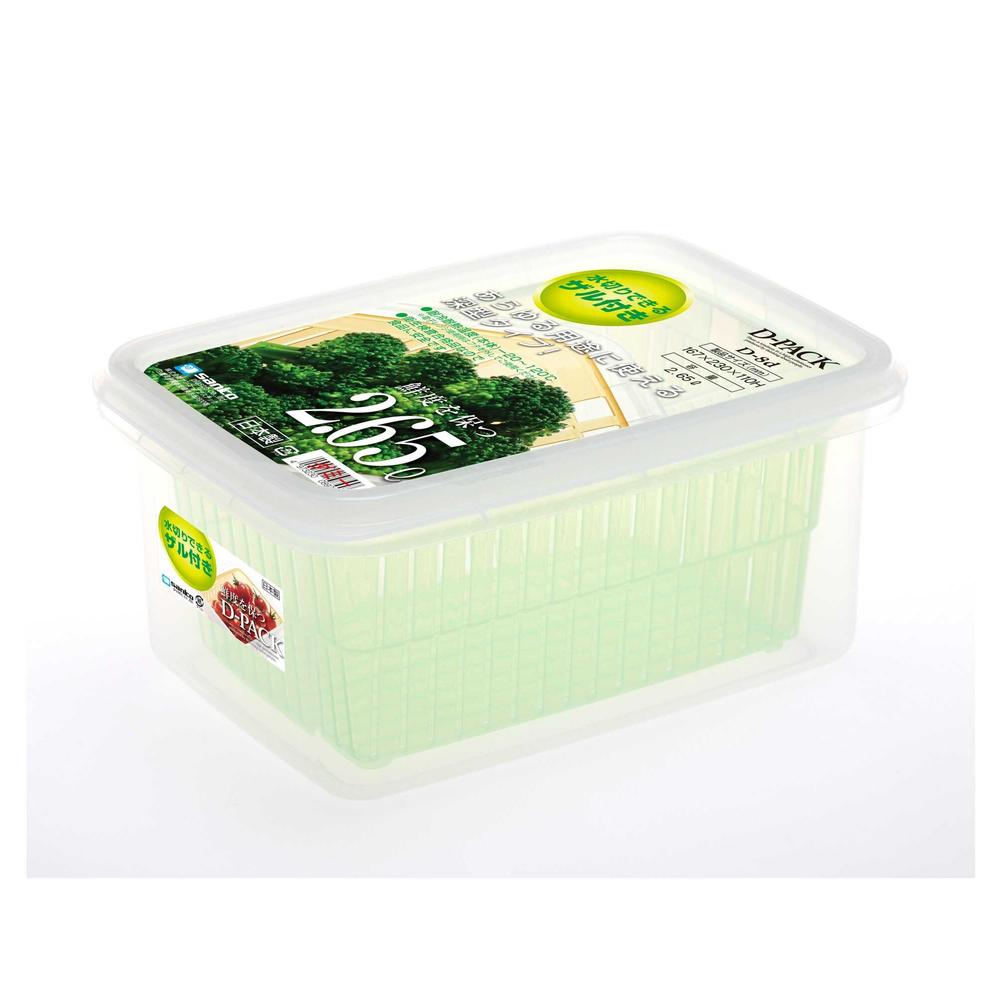 サンコープラスチック ザル付Dパック D‐8d 本体1・ザル1・蓋1