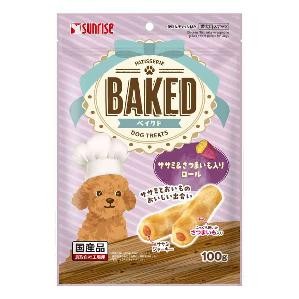 マルカン サンライズ BAKEDササミ＆いも入ロール 100g