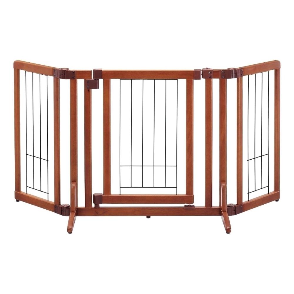 ペット用 木製おくだけドア付ゲート S ブラウン メーカー直送▼返品・キャンセル不可【他商品との同時購入不可】