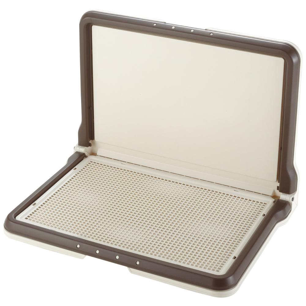 しつけ用ステップ L型トレー ワイド ダークブラウン メーカー直送▼返品・キャンセル不可【他商品との同時購入不可】