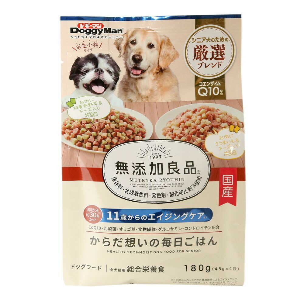 ドギーマンハヤシ 無添加良品 からだ想いの毎日ごはん 11歳からのエイジングケア 180g(45×4g)