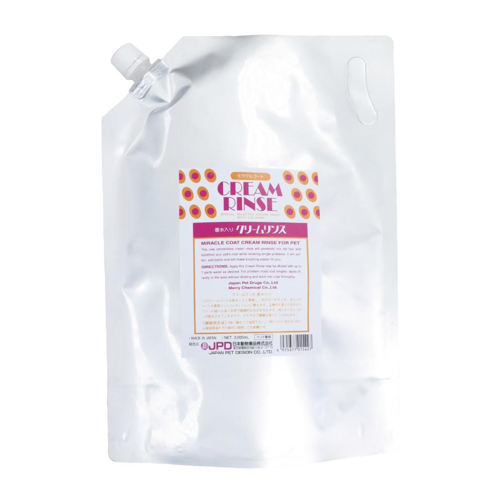 ミラクル リンス (全犬種用) 3L メーカー直送 ▼返品・キャンセル不可【他商品との同時購入不可】