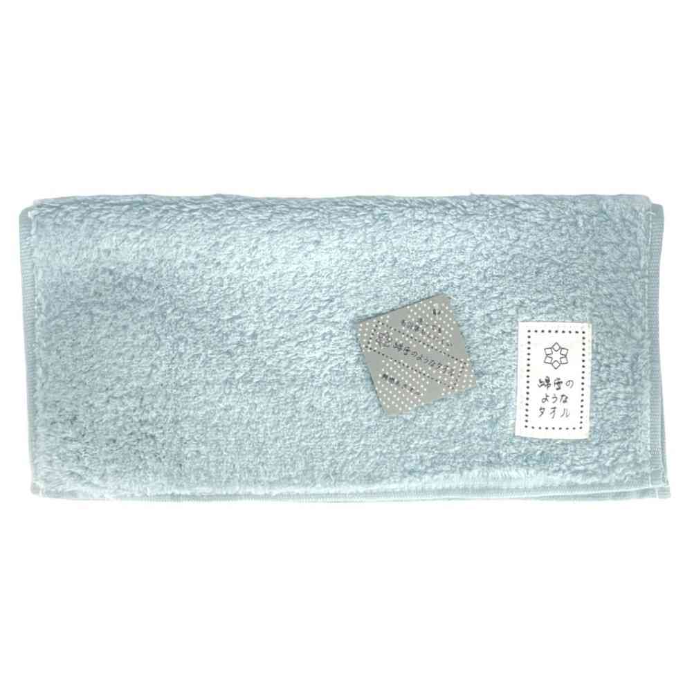 日繊商工 綿雪のようなタオル ベルベットカラー タオルチーフ ライトブルー 1枚