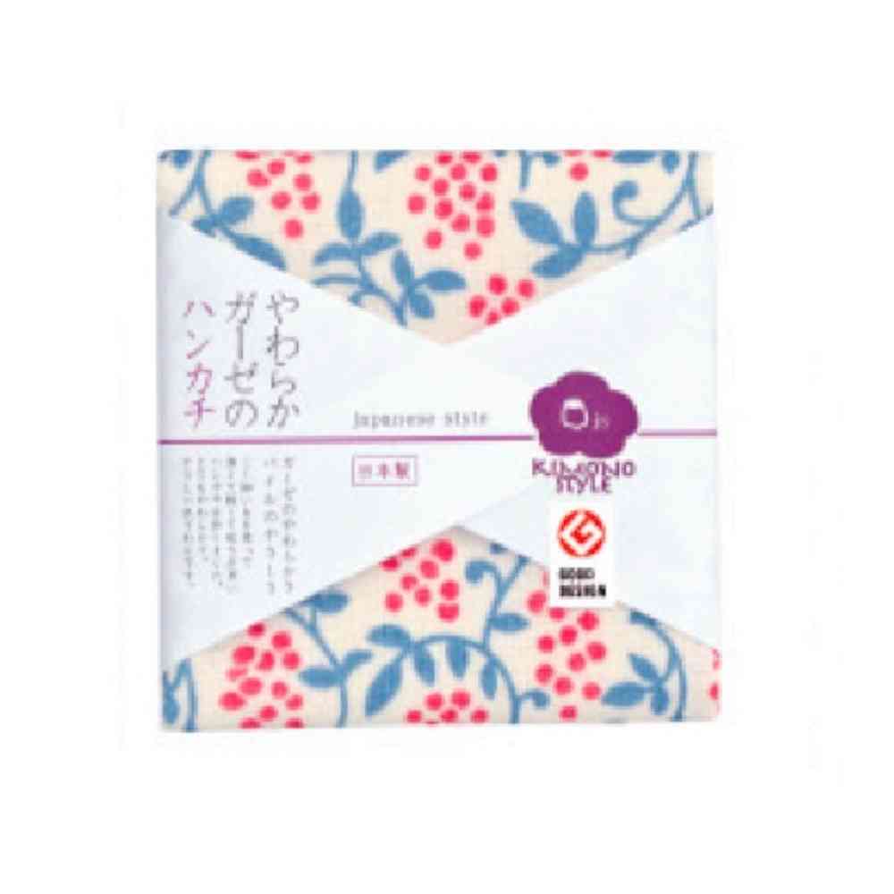 日繊商工 ジャパニーズスタイル 実と唐草 ハンカチ 1枚