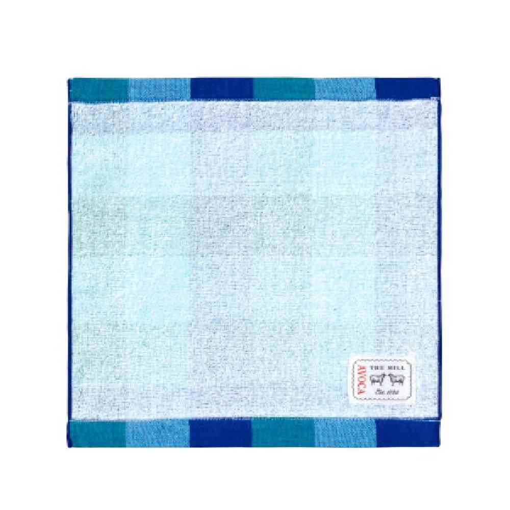 日繊商工 AVOCA タオルチーフ ポメル ブルー 1枚