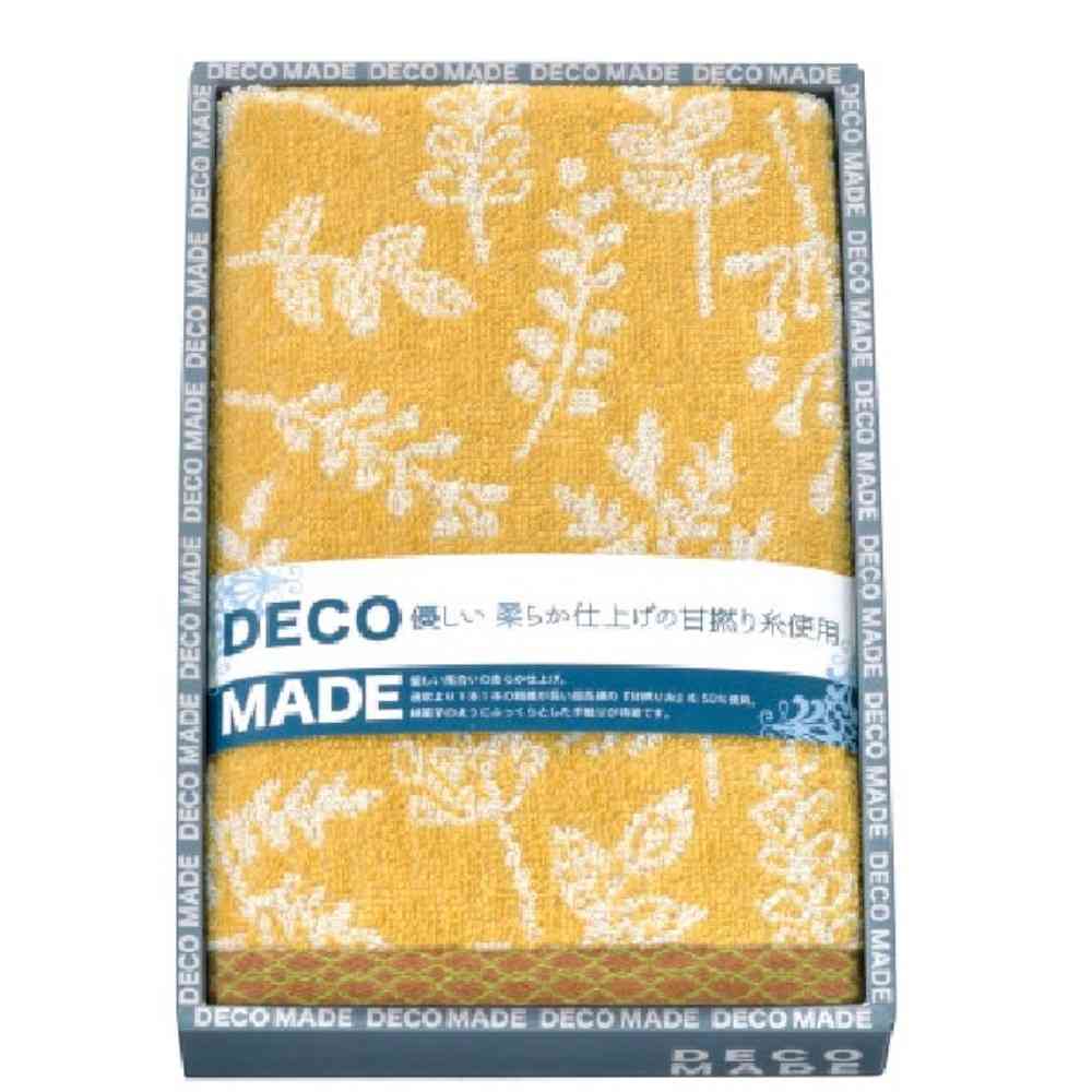 日繊商工 DECO MADE リーバス フェイスタオル イエロー 箱入り 1枚