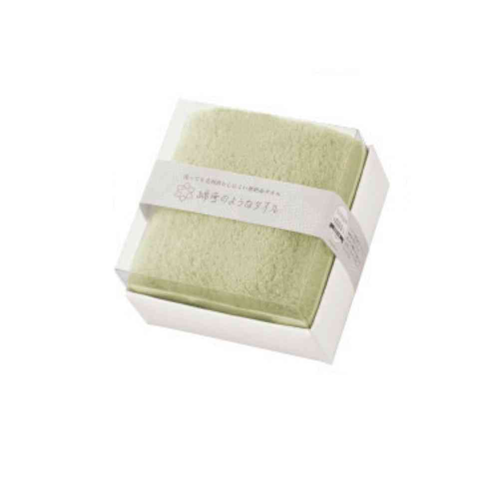 日繊商工 綿雪キューブ フェイスタオル イエロー 1枚