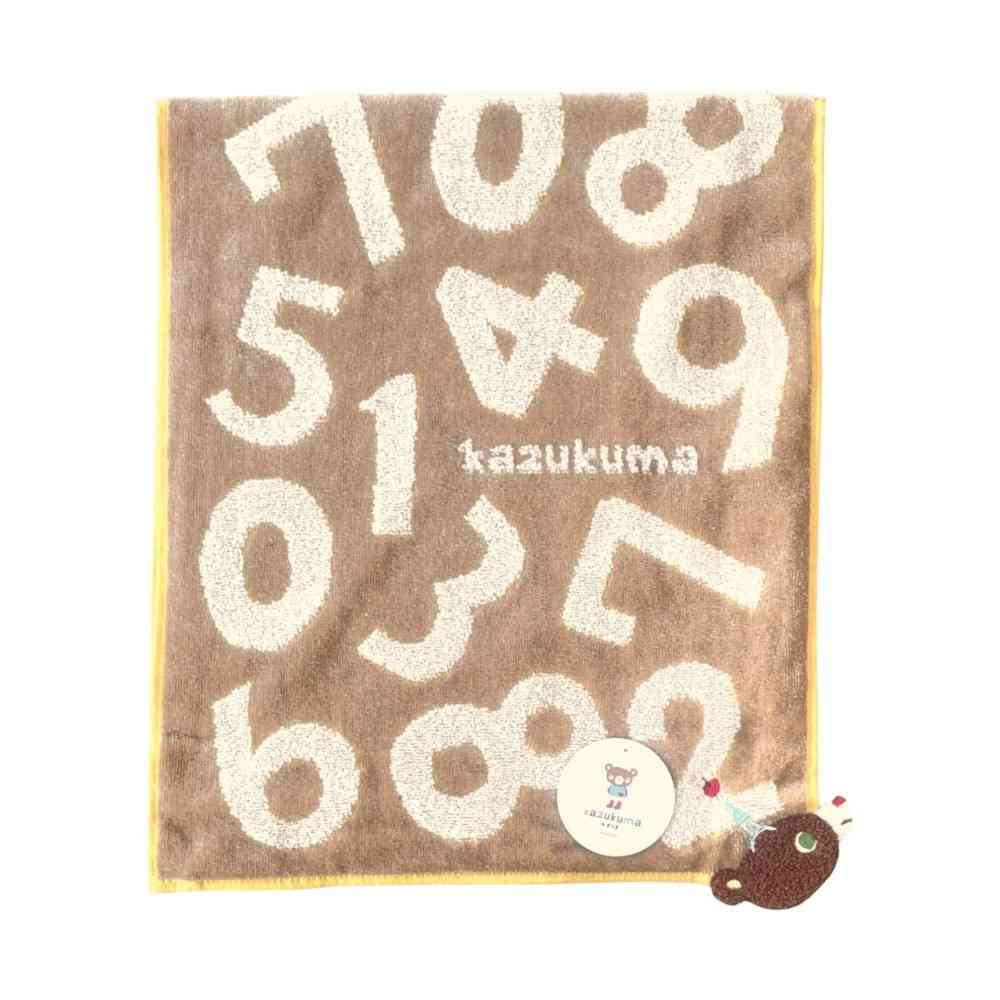 日繊商工 かずくま ワッペン ウォッシュタオル ベージュ 1枚