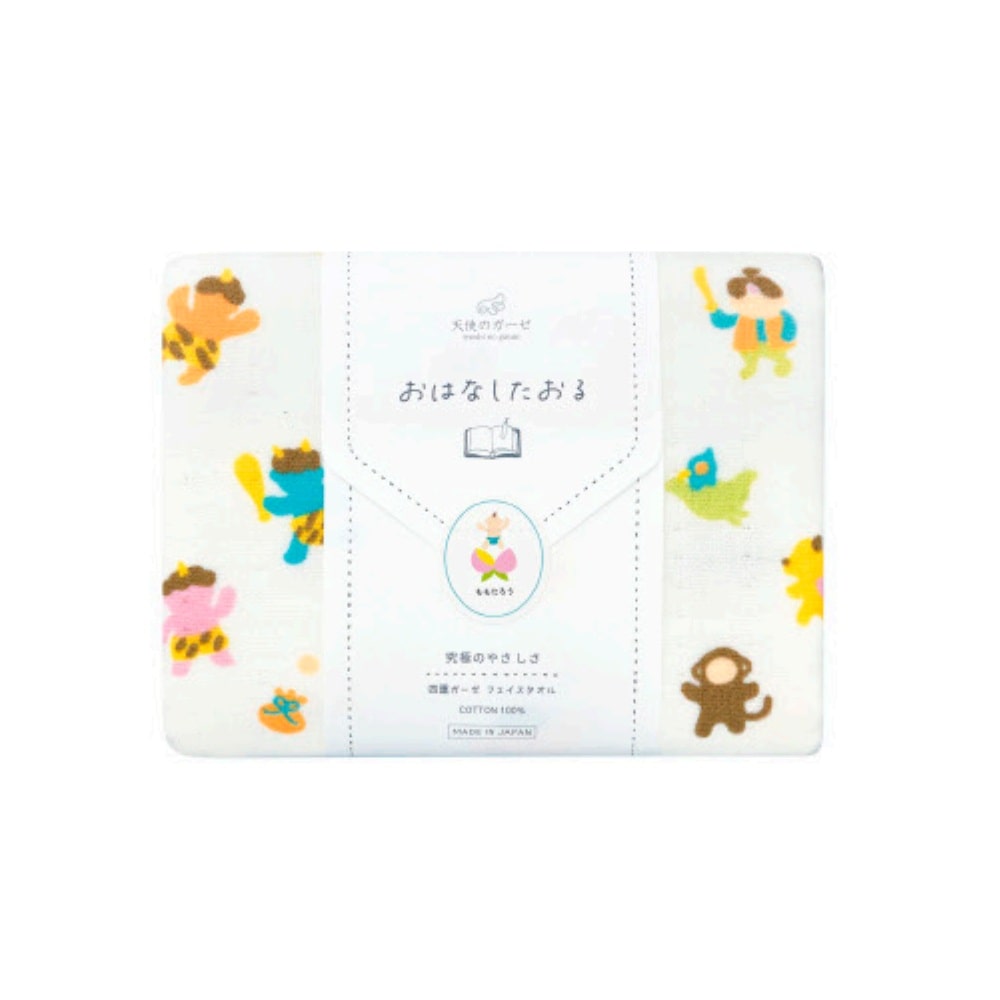 日繊商工 天使のガーゼ おはなしたおる ももたろう フェイスタオル 1枚