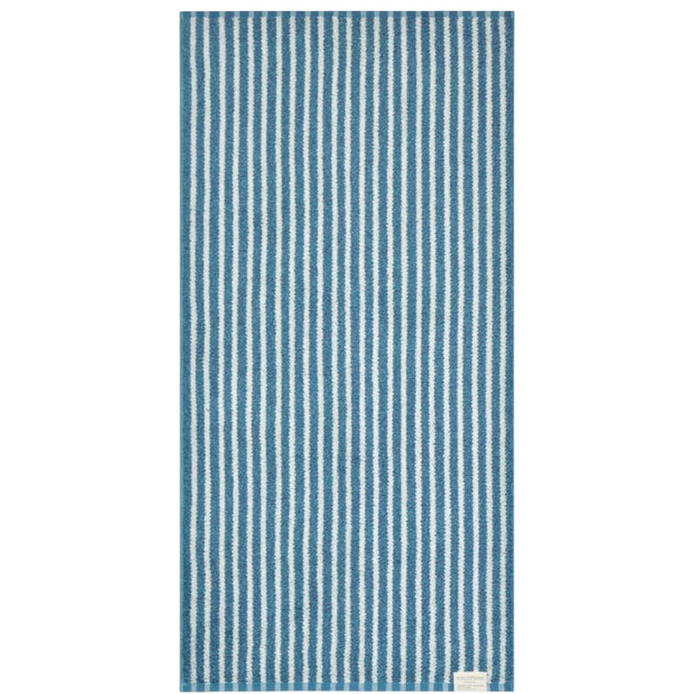 日繊商工 ココチエナ ライン バスタオル ネイビーブル 1枚