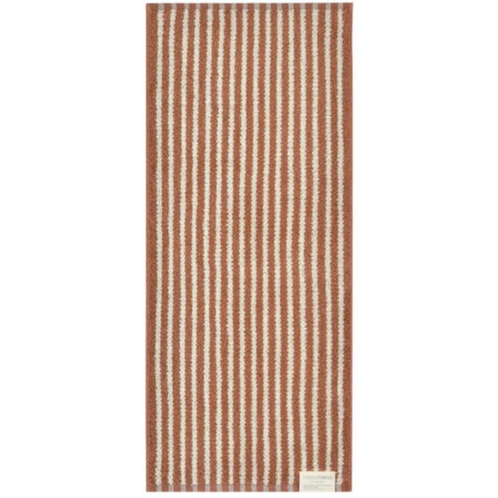 日繊商工 ココチエナ ライン フェイスタオル ブラウン 1枚