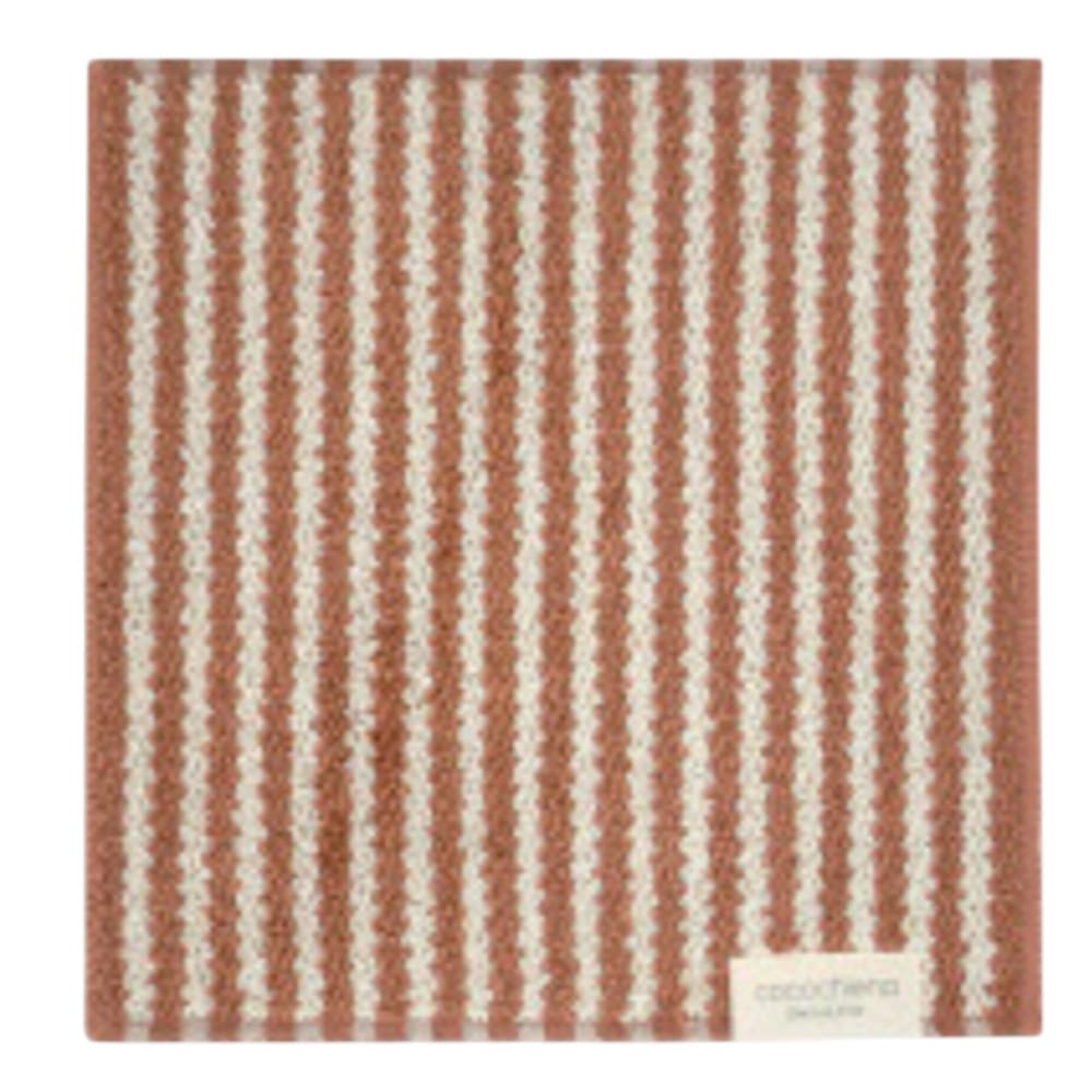 日繊商工 ココチエナ ライン ウォッシュタオル ブラウン 1枚