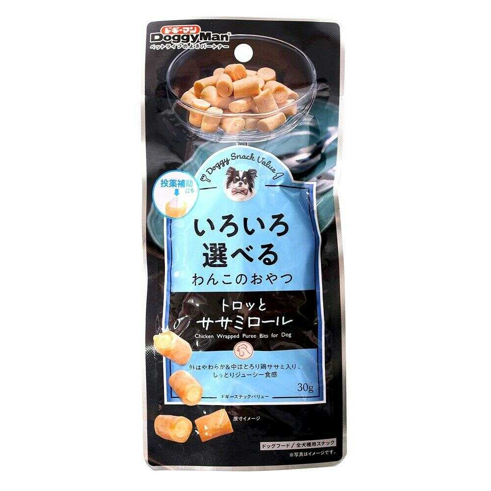 ドギーマン ドギースナックバリュー トロッとササミロール 30g