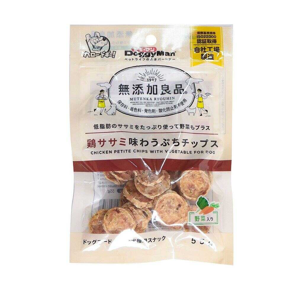 ドギーマン 無添加良品 鶏ササミ味わうぷちチップス 野菜入り 55g