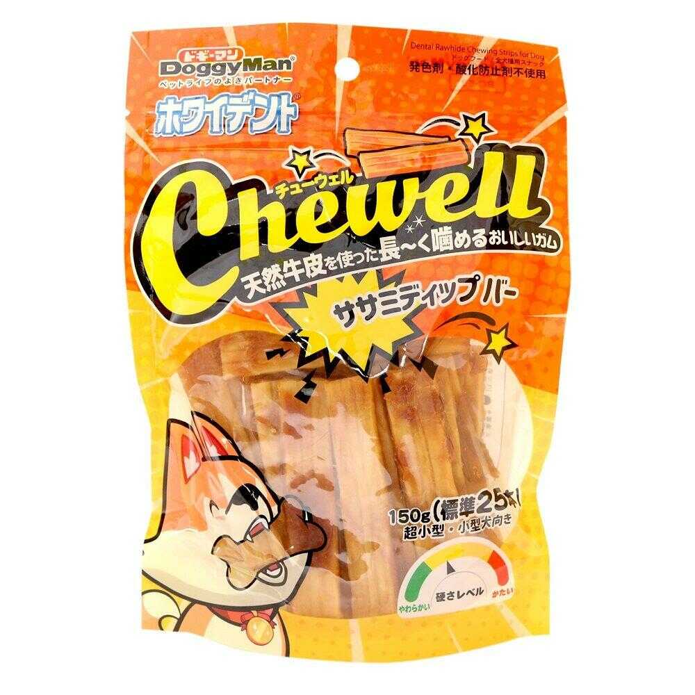 ドギーマン ホワイデント Chewell ササミディップバー 150g(標準25本)