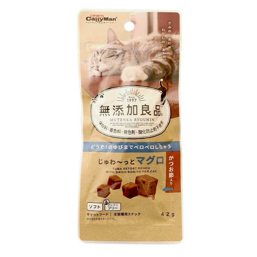 キャティーマン 無添加良品 じゅわ~っとマグロ かつお節入り 42g