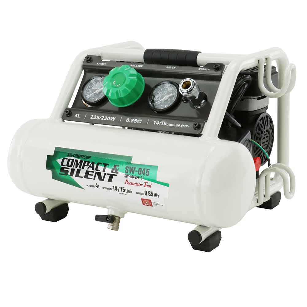 エアコンプレッサSW-045 SW-L04SPF-01 メーカー直送 ▼返品・キャンセル不可【他商品との同時購入不可】