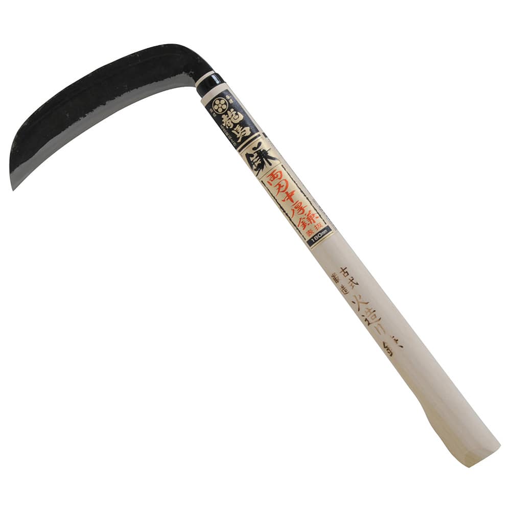 両刃中厚鎌 表抜 180MM 【直送品】 返品・キャンセル・他商品と同時購入は不可