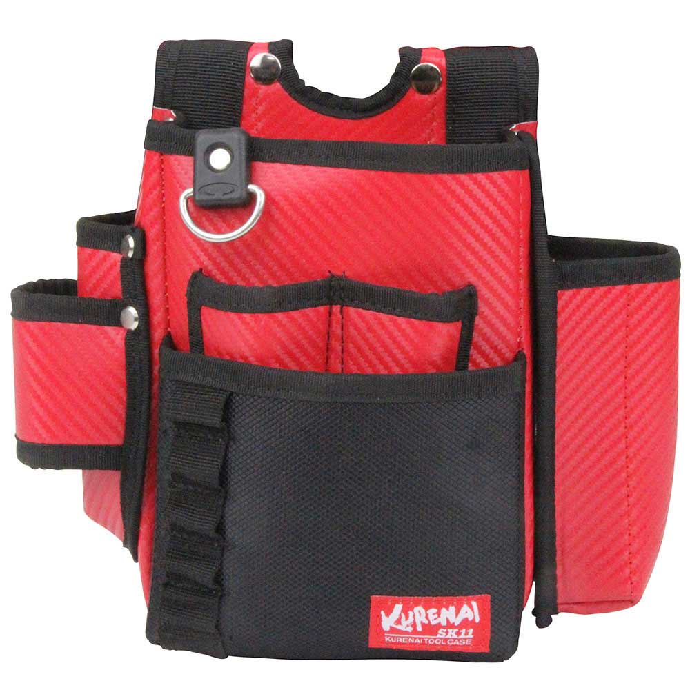 紅 腰袋2段サイドポケット SKC2-5RD 【直送品】 返品・キャンセル・他商品と同時購入は不可