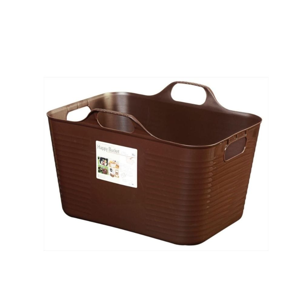 ヒマラヤ化学工業所 ハッピーバケット角M 型 ブラウン
