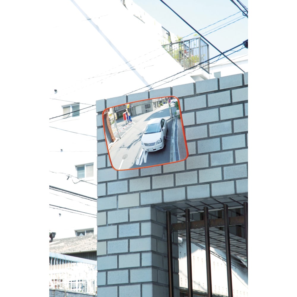 GMH430 光 ガレージミラー角型400mm×300mm メーカー直送 ▼返品・キャンセル不可【他商品との同時購入不可】