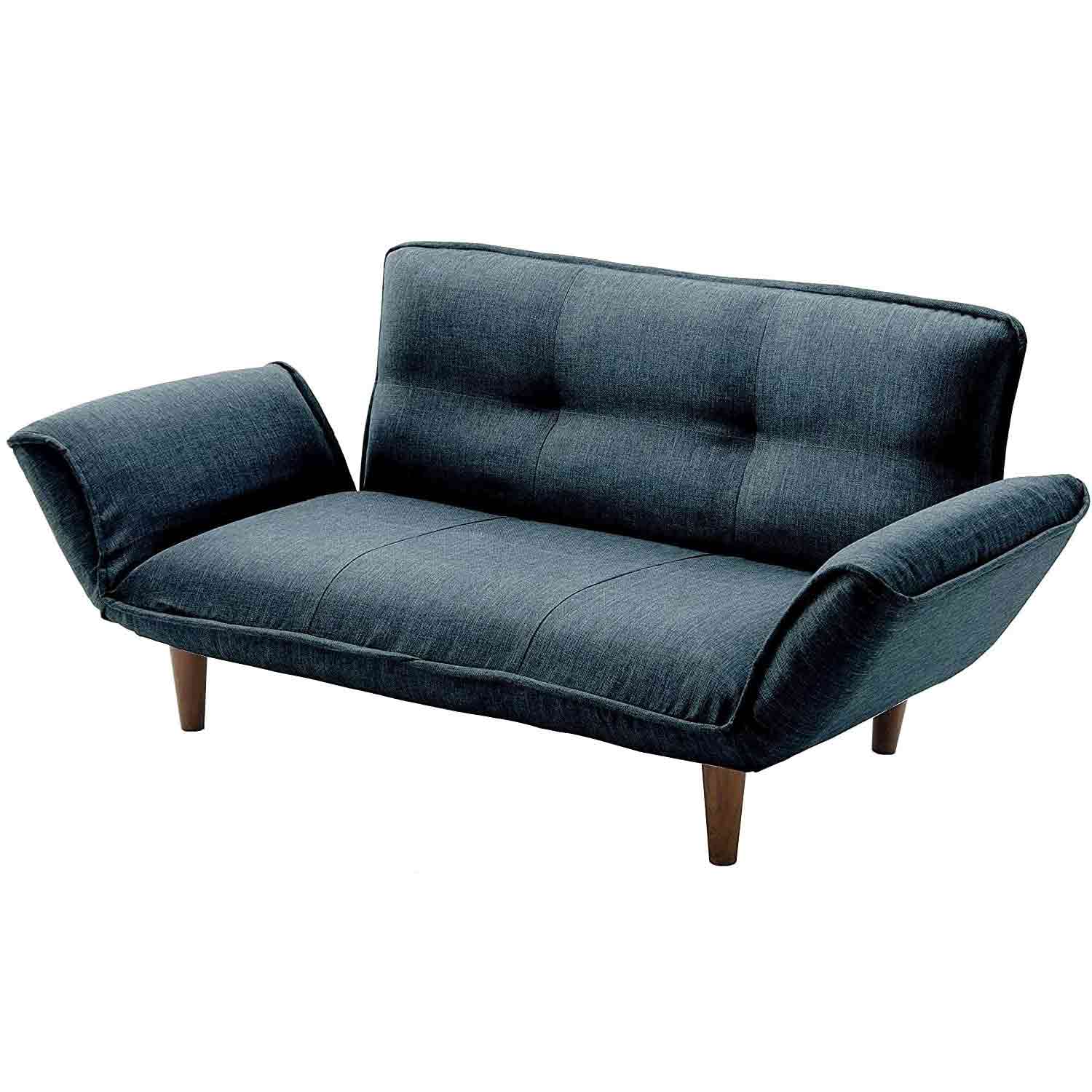 日本製 カウチソファ二人掛け KAN タスクネイビー 【直送品】 返品・キャンセル・他商品と同時購入は不可