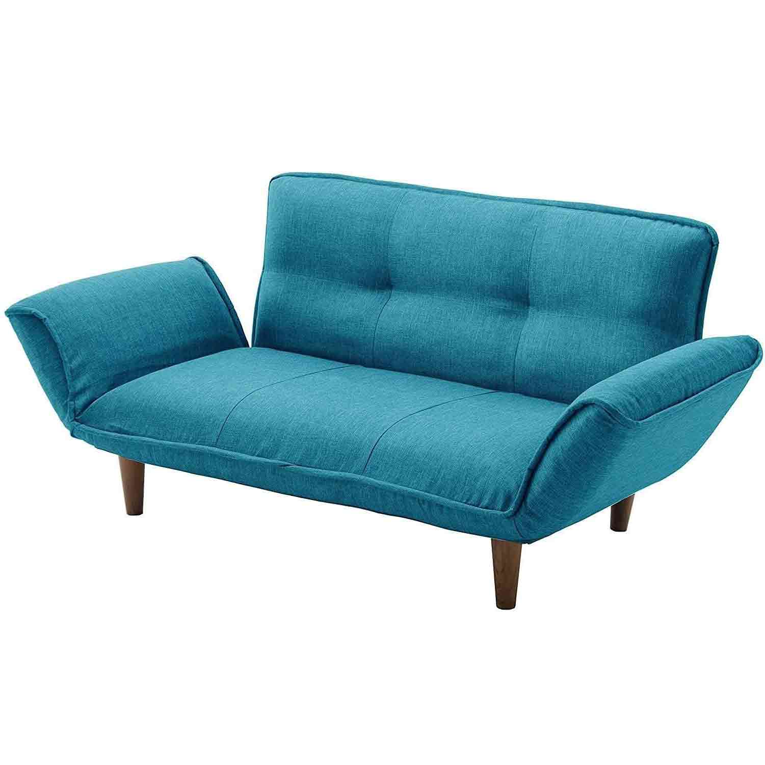 日本製 カウチソファ二人掛け KAN タスクブルー 【直送品】 返品・キャンセル・他商品と同時購入は不可