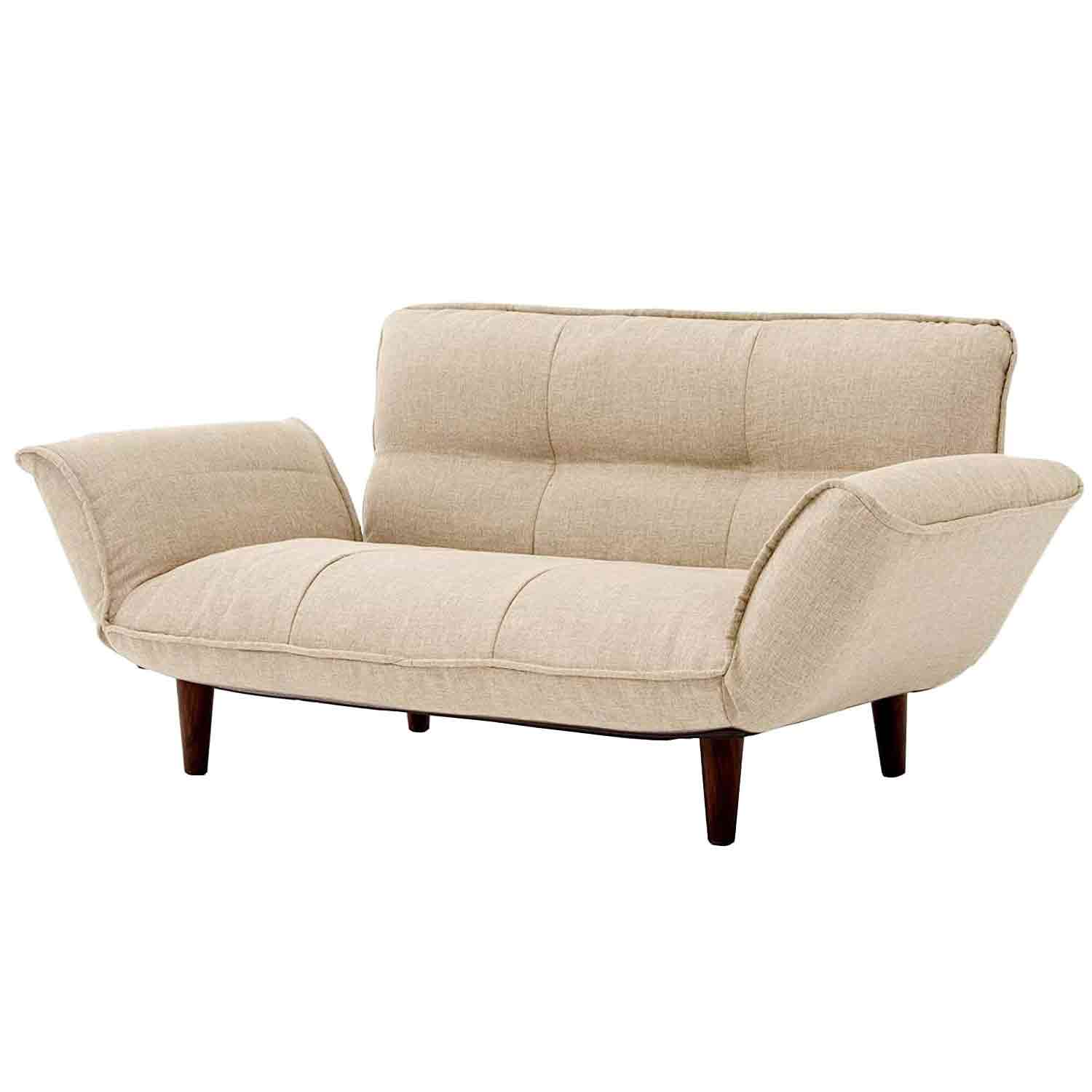 日本製 カウチソファ二人掛け KAN ダリアンベージュ 【直送品】 返品・キャンセル・他商品と同時購入は不可