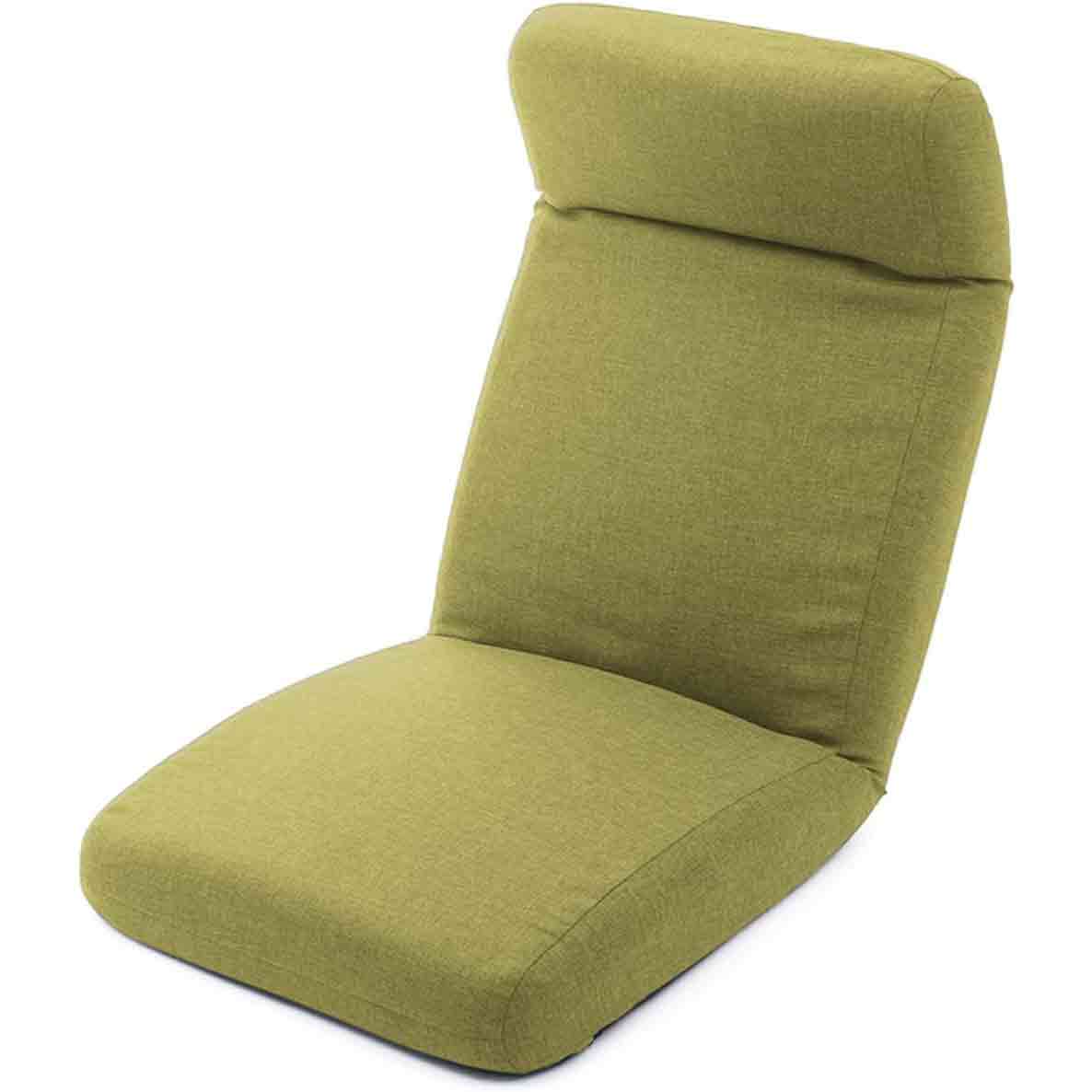 日本製 ヘッドリク低反発座椅子 ダリアングリーン 【直送品】 返品・キャンセル・他商品と同時購入は不可