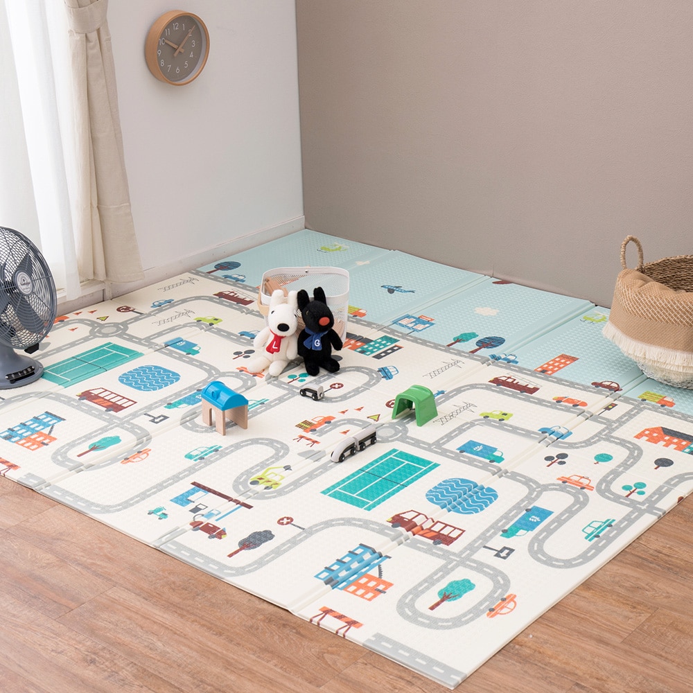 折りたため水拭き可 プレイマット エクスロード 178x196cm メーカー直送▼返品・キャンセル不可【他商品と同時購入不可】