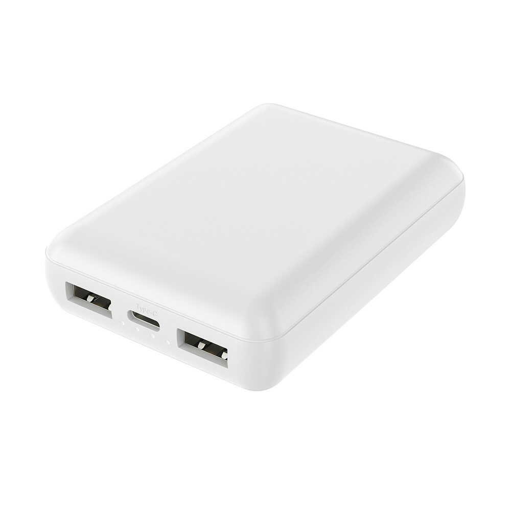 HIDISC 小型軽量世界最小クラス 高性能ICチップ搭載 10000mAh モバイルバッテリー ホワイト