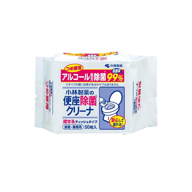 小林製薬 便座除菌クリーナ 家庭業務用 つめ替用 50枚入り【2個セット】