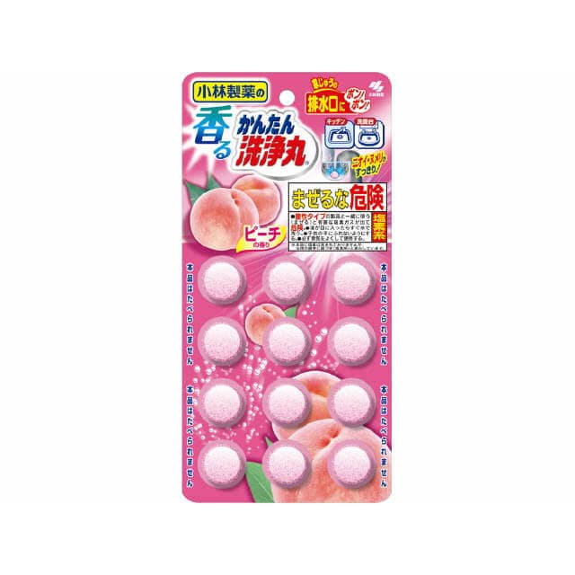 小林製薬 香るかんたん洗浄丸 ピーチの香り 12錠 【2個セット】