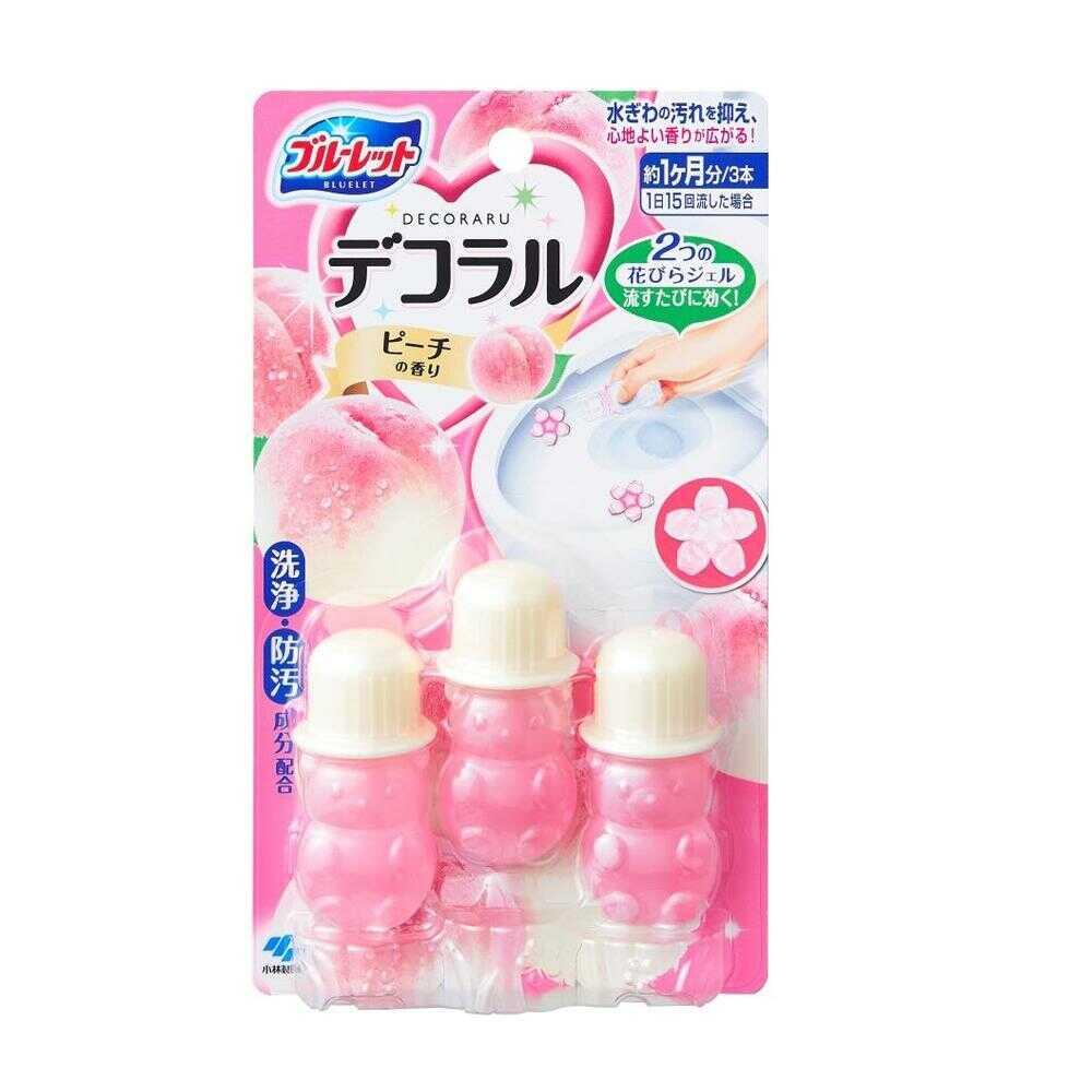 小林製薬 ブルーレットデコラル ピーチの香り 22.5g   【3個セット】
