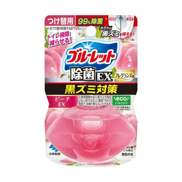 小林製薬 液体ブルーレットおくだけ除菌EXフレグランスつけ替用 ピーチEXの香り 67ml   【3個セット】