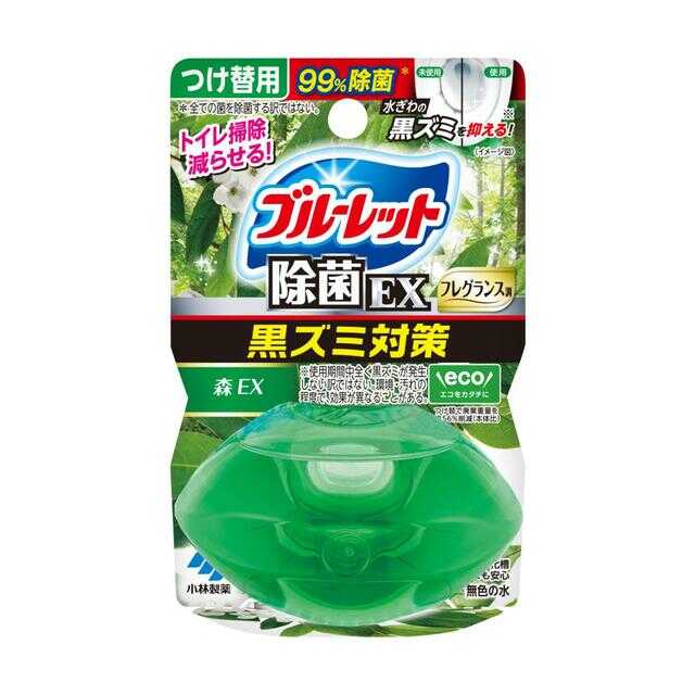 小林製薬 液体ブルーレットおくだけ除菌EXフレグランスつけ替用 森EXの香り 67ml   【3個セット】