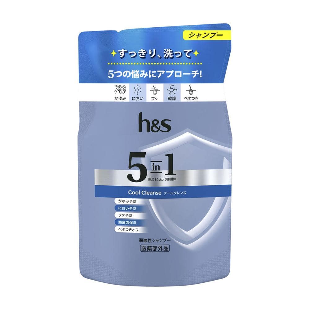 【医薬部外品】h&s(エイチアンドエス)5in1クールクレンズシャンプー詰め替え 290g