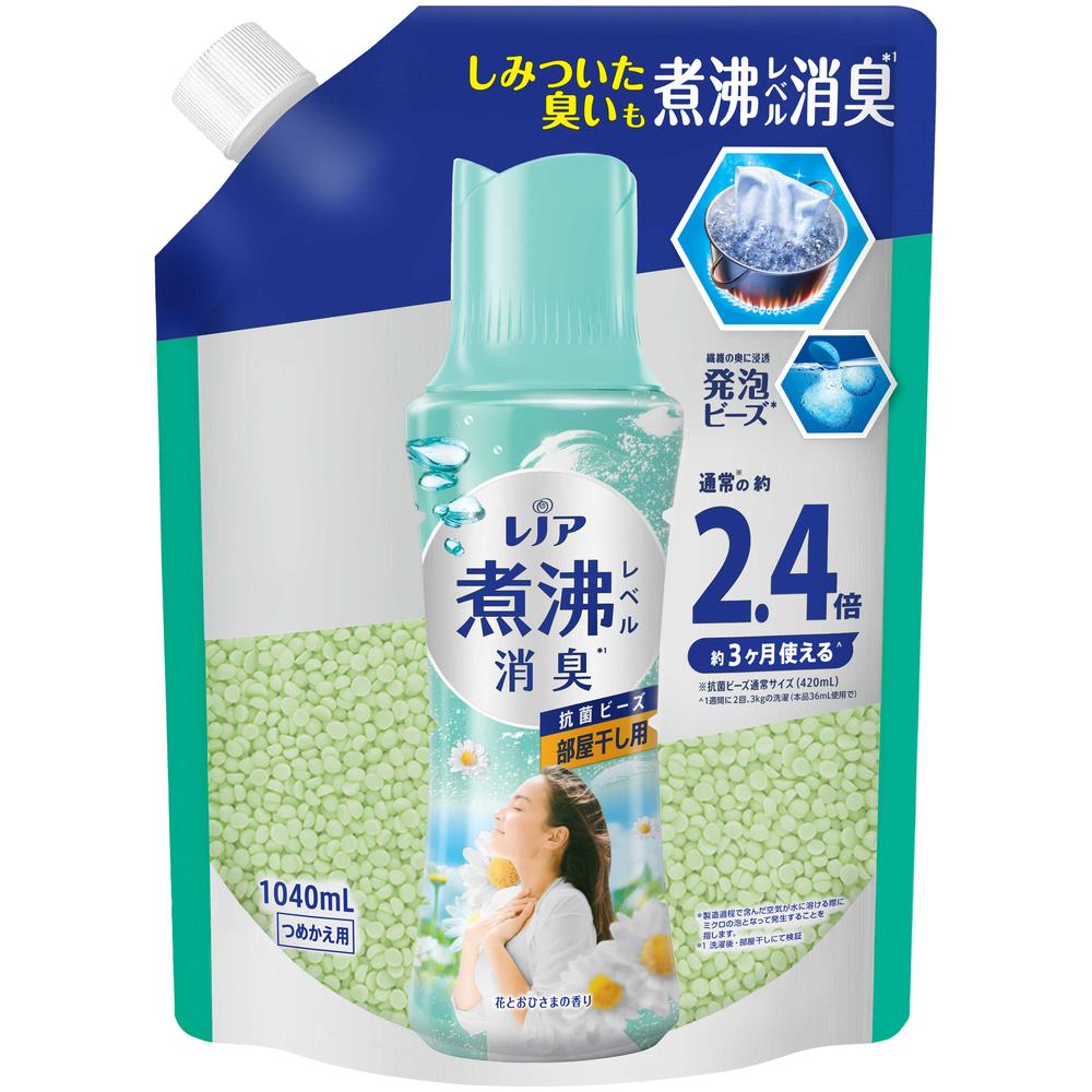 P&G レノア 超消臭 煮沸レベル消臭 抗菌ビーズ 部屋干し 花とおひさまの香り 詰め替え 1040mL【7個セット】