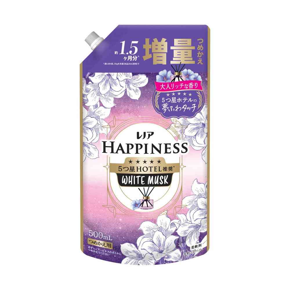 P&G レノアハピネス 夢ふわタッチ リラックスナイトホワイトムスクの香り  詰替 増量サイズ 500mL